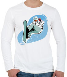 printfashion Snowboard - Férfi hosszú ujjú póló - Fehér (2173865)