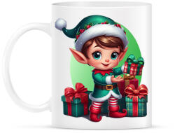 printfashion Karácsonyi manófiú - Bögre - Fehér (14961021)