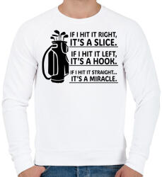 printfashion If I hit it straight. . . - Férfi pulóver - Fehér (15844752)