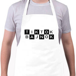 printfashion TikTok Bajnok - Kötény - Fehér (4908167)