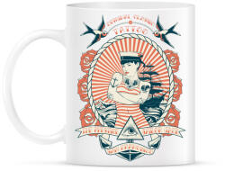 printfashion Klasszikus tengerész tetoválás - Bögre - Fehér (788494)