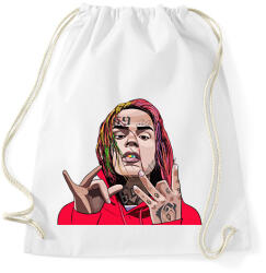 printfashion 6ix9ine Tekashi - Sportzsák, Tornazsák - Fehér (2585719)