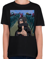 printfashion Itachi X Squid Game - Gyerek póló - Fekete (5488575)