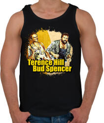 printfashion Bud Spencer és Terence Hill - Férfi atléta - Fekete (7437969)