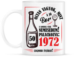 printfashion Jó bor palackozva - Évszámmal (fekete) - Bögre - Fehér (7302176)