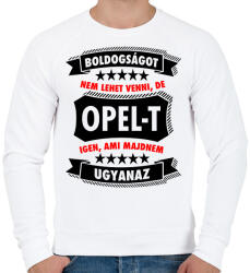printfashion Boldogság = Opel - Férfi pulóver - Fehér (2659813)