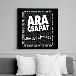 printfashion Ara csapat -Lánybúcsú - Vászonkép - Fekete (7264914)