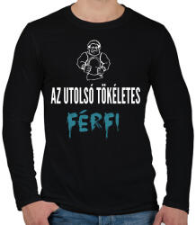 printfashion AZ UTOLSÓ TÖKÉLETES FÉRFI - Férfi hosszú ujjú póló - Fekete (1913743)