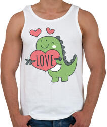 printfashion Love dínó - Férfi atléta - Fehér (15604754)