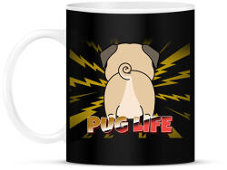 printfashion PUG LIFE 3 - Bögre - Fekete (11284040)