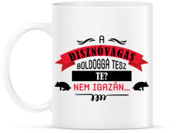 printfashion A disznóvágás boldoggá tesz - Bögre - Fehér (11628365)