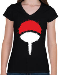 printfashion Naruto logo - Női V-nyakú póló - Fekete (2693961)