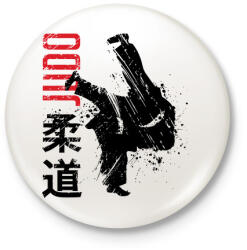 printfashion Judo küzdősport - Kitűző, hűtőmágnes - Fehér (5009270)