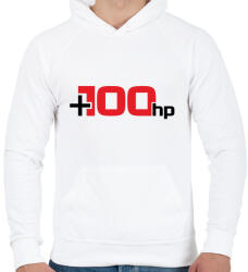 printfashion +100Hp - Férfi kapucnis pulóver - Fehér (2239798)