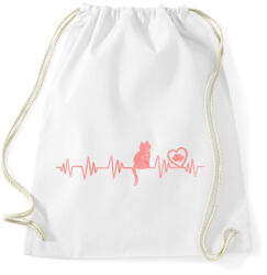 printfashion Cica love - Sportzsák, Tornazsák - Fehér (6401424)