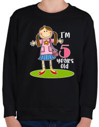 printfashion 5 years old" for girl - Gyerek pulóver - Fekete (13462844)