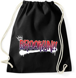 printfashion Brooklyn graffiti - Sportzsák, Tornazsák - Fekete (7515772)