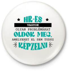 printfashion HR-es problémák - Kitűző, hűtőmágnes - Fehér (15477111)