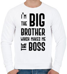 printfashion Big brother boss - Férfi pulóver - Fehér (7011463)