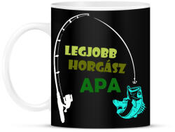 printfashion Legjobb horgász - Bögre - Fekete (2614235)