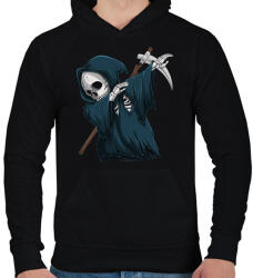 printfashion Kaszás dabbing - Férfi kapucnis pulóver - Fekete (5543972)