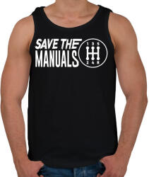 printfashion Save the manuals - Férfi atléta - Fekete (12900163)