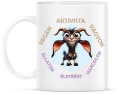 printfashion Vegán aktivista - Bögre - Fehér (15787491)