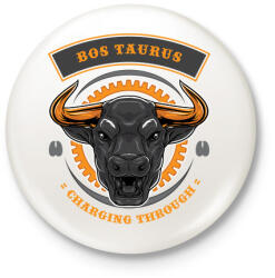 printfashion Taurus - Kitűző, hűtőmágnes - Fehér (3073806)