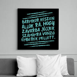 printfashion Vonzó emberek mellett - Vászonkép - Fekete (7283591)