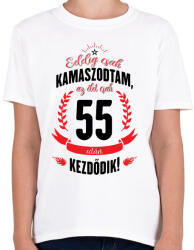 printfashion kamasz-55-black-red - Gyerek póló - Fehér (607385)