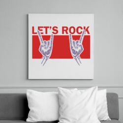 printfashion Let's rock - Vászonkép - Fehér (6630865)