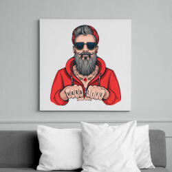 printfashion HARD LIFE - Vászonkép - Fehér (6634462)