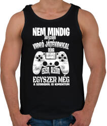 printfashion Nem mindig játszom videó játékokkal. . . - Férfi atléta - Fekete (16429738)