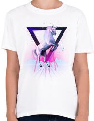 printfashion Last laser unicorn - Gyerek póló - Fehér (226207)