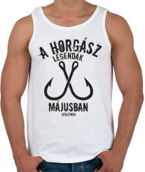 printfashion A horgász legendák - Férfi atléta - Fehér (5002045)