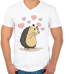 printfashion Süni - Férfi V-nyakú póló - Fehér (14141752)