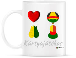 printfashion Kártya játékos minta #2 - Bögre - Fehér (8858371)