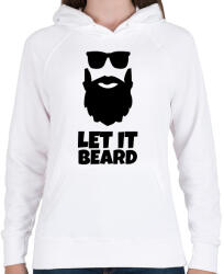 printfashion BEARD - Női kapucnis pulóver - Fehér (10019682)