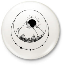 printfashion Túra - Tájkép - Kitűző, hűtőmágnes - Fehér (6869279)