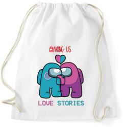 printfashion Among us szerelem - Love stories - Sportzsák, Tornazsák - Fehér (4522215)