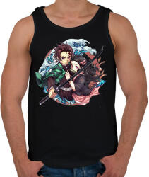 printfashion Tanjiro én Nezuko - Férfi atléta - Fekete (14855411)