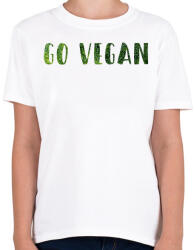 printfashion Go vegan - Gyerek póló - Fehér (12696763)