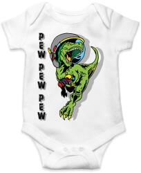 printfashion Pew pew pew - dinoszaurusz - Baba Body - Fehér (6931641)
