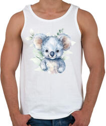 printfashion Koala növényekkel - Férfi atléta - Fehér (13923562)