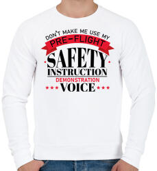 printfashion Don't make me use - Férfi pulóver - Fehér (7686029)