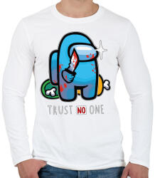 printfashion Among us trust no one - Férfi hosszú ujjú póló - Fehér (4128585)