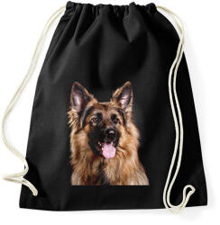 printfashion Német juhász - Sportzsák, Tornazsák - Fekete (12222770)