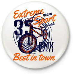 printfashion bmx - Kitűző, hűtőmágnes - Fehér (15511837)