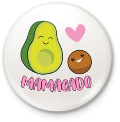 printfashion Mamacado - Kitűző, hűtőmágnes - Fehér (13297358)