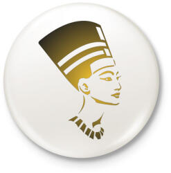 printfashion Egyiptomi női fej - Kitűző, hűtőmágnes - Fehér (3081306)